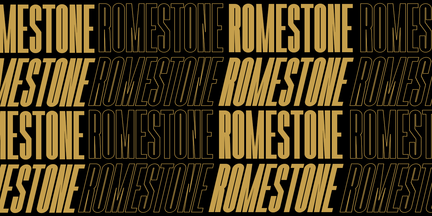 Beispiel einer Romestone-Schriftart #3